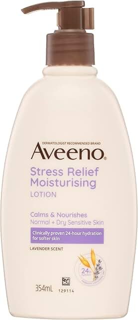 Aveeno Stress Relief Body Lotion product packaging