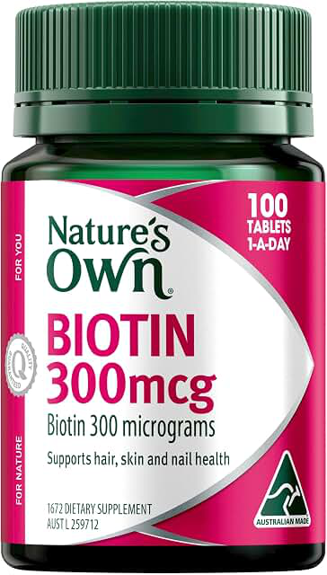 Nature's Own Biotin 300mcg 100 Tablets product photograph