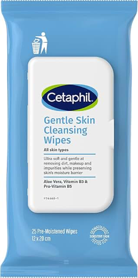 Cetaphil Gentle Skin Cleansing Wipes 25pk, for Face & Body product packaging