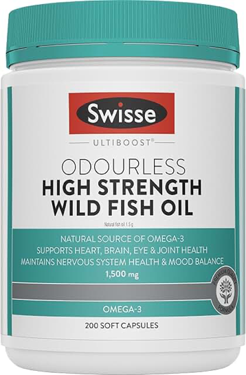 Swisse Ultiboost High Strength Odourless Wild Fish Oil product photograph