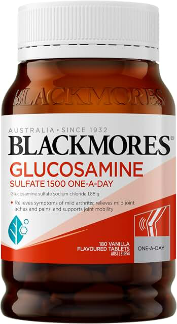 Blackmores Glucosamine Sulfate 1500 One-A-Day 180 Tablets product photograph
