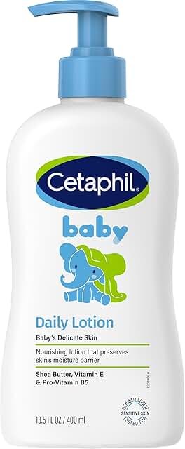 Cetaphil Baby Daily Lotion with Shea Butter 400mL, Face & Body Moisturiser product packaging