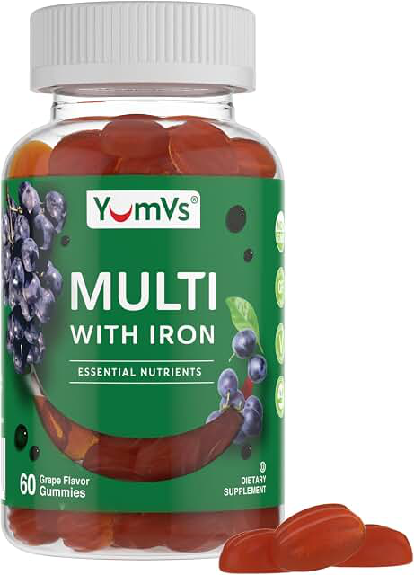 YUM-V’s Complete Multivitamin with Iron Jellies — Berry, 60 Count product photograph