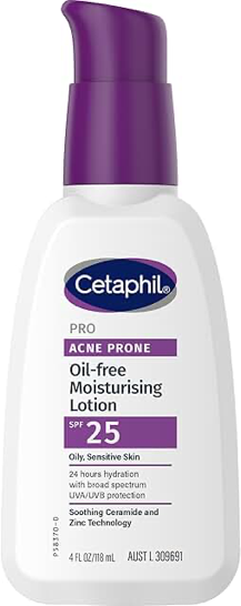 Cetaphil Pro Acne Prone Oil-Free Moisturising Lotion SPF25 product packaging