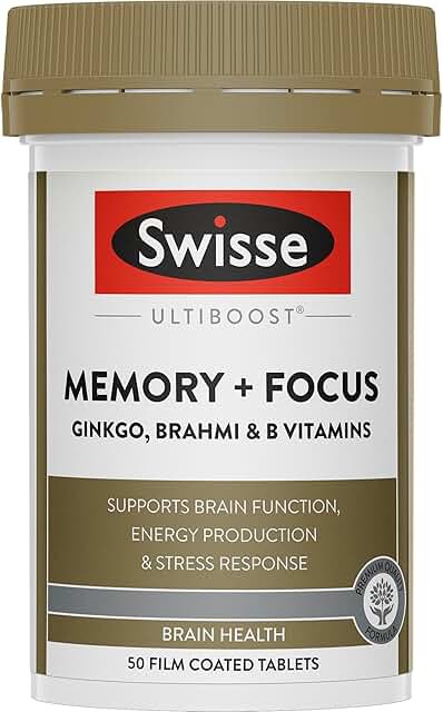 Swisse Ultiboost Memory + Focus 50 Tablets product photograph