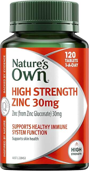 Nature’s Own High Strength Zinc 30 mg — 120 Tablets product photograph