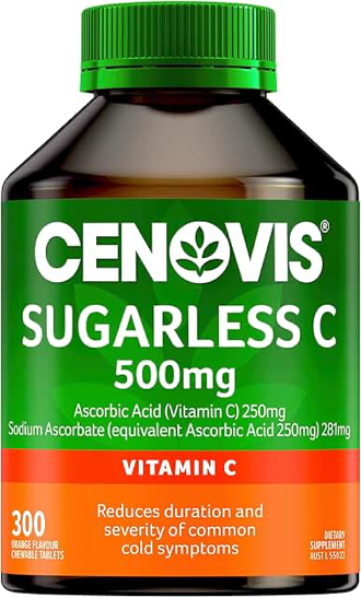 Cenovis Sugarless Vitamin C 500mg 300 Chewable Tablets product photograph