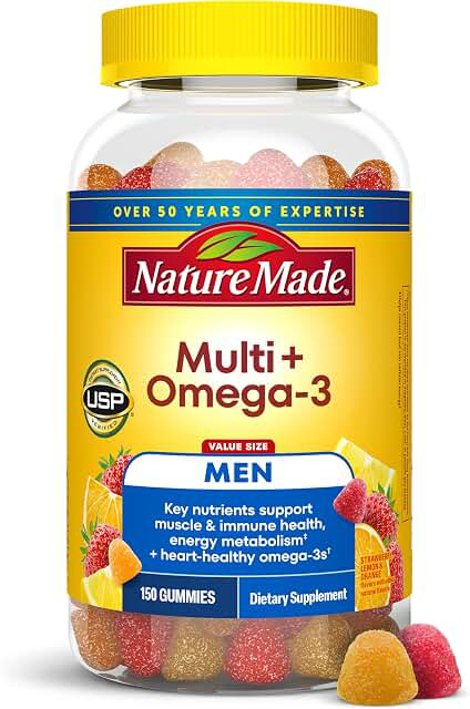 Nature Made Men’s Multivitamin + Omega-3 Gummies — 150 Count product photograph