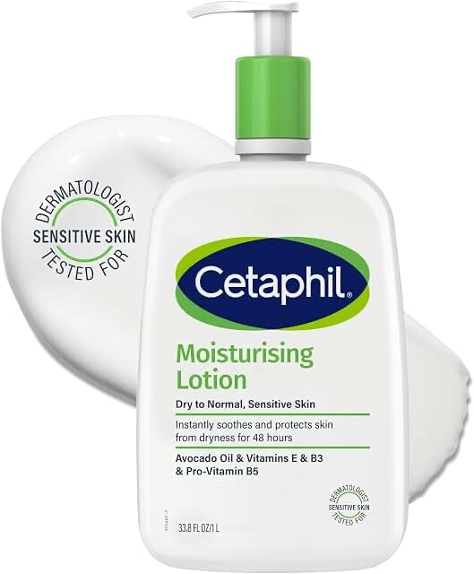 Cetaphil Moisturising Lotion 1L, Face & Body Moisturiser product packaging