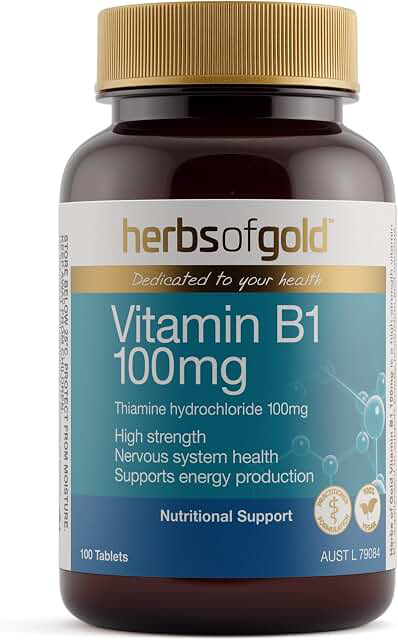Herbs of Gold Vitamin B1 100mg 100 Tablets product photograph
