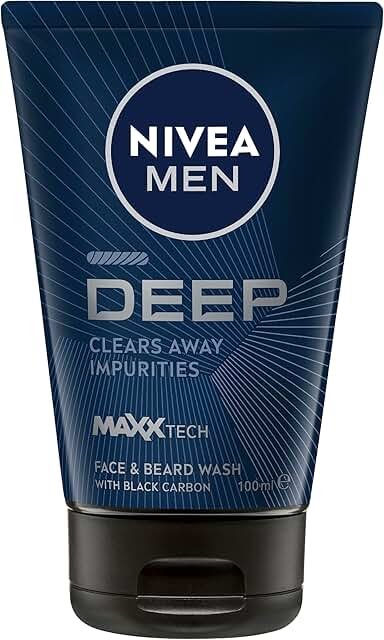 NIVEA MEN Deep Face and Beard Wash 100ml product packaging