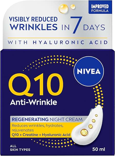 NIVEA Q10 Anti-Wrinkle Regenerating Night Cream 50ml supplied product photo