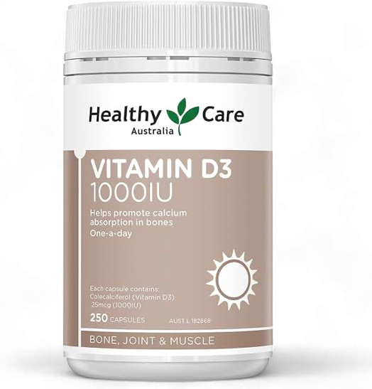 Healthy Care Vitamin D3 1000IU Capsules product photograph