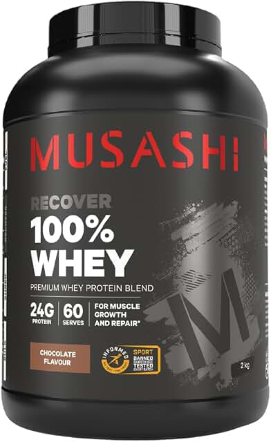 Musashi 100% Whey Protein Chocolate 2kg product photograph
