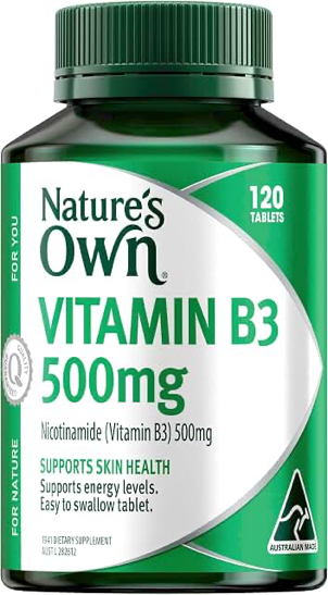 Nature’s Own Vitamin B3 500 mg — 120 Tablets product photograph