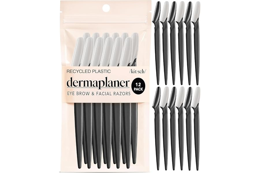 Kitsch Dermaplane Razors Black 12 Pack product packaging