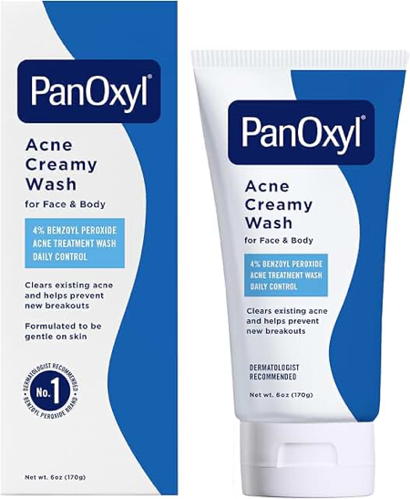 PanOxyl Benzoyl Peroxide 4% Daily Control Acne Creamy Wash 6 oz (170g) product photograph