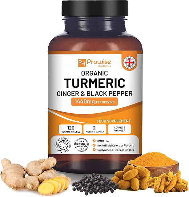 Turmeric Curcumin with Black Pepper & Ginger 1440mg 120 Capsules 2 Pack product photograph