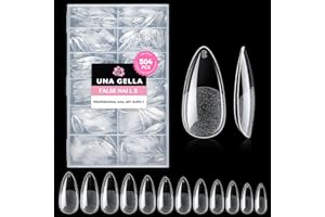 UNA GELLA Almond Gel Nail Tips 504 Pieces product packaging