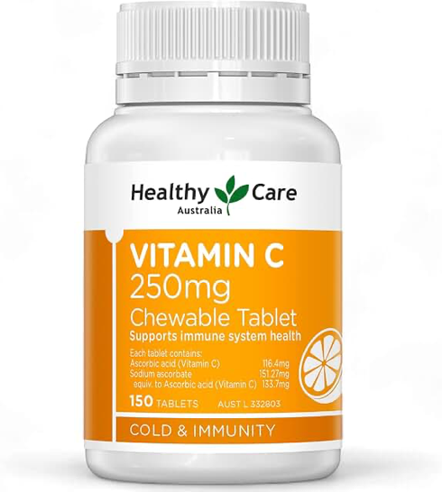 Healthy Care Vitamin C 250mg Chewable Tablets product photograph