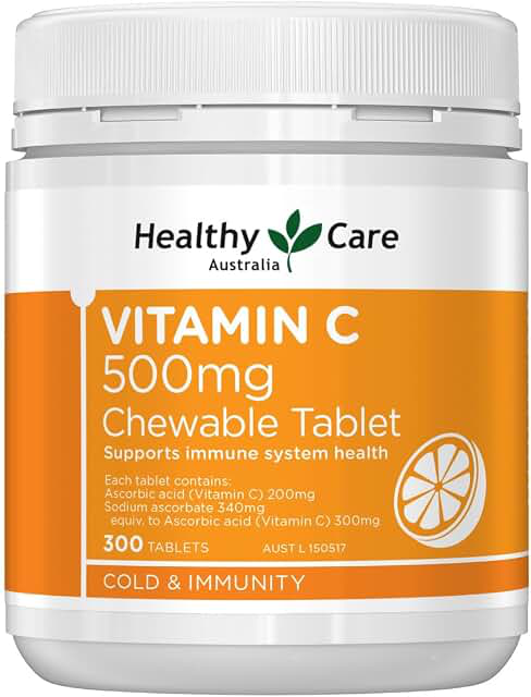 Healthy Care Vitamin C 500mg Chewable Tablets product photograph