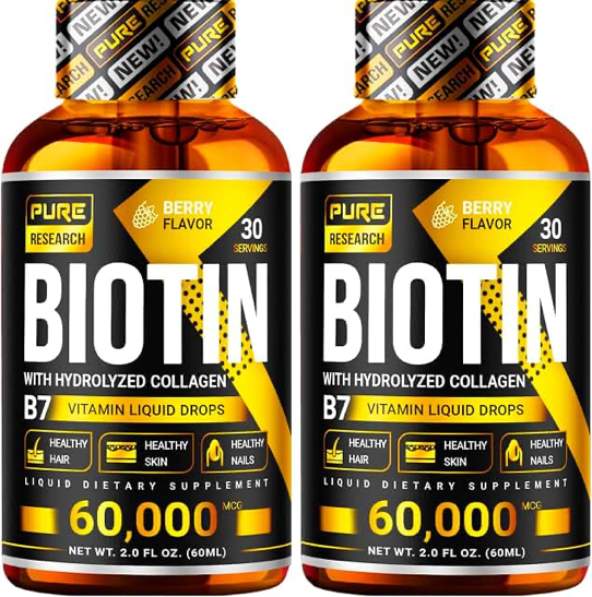 Biotin & Collagen 50,000 mcg Liquid Drops — Multi-Bottle Listing product photograph