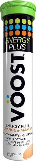 Voost Energy Plus Orange & Mango 20 Effervescent Tablets product photograph