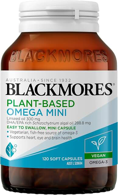 Blackmores Plant-Based Omega Mini 120 Capsules product photograph