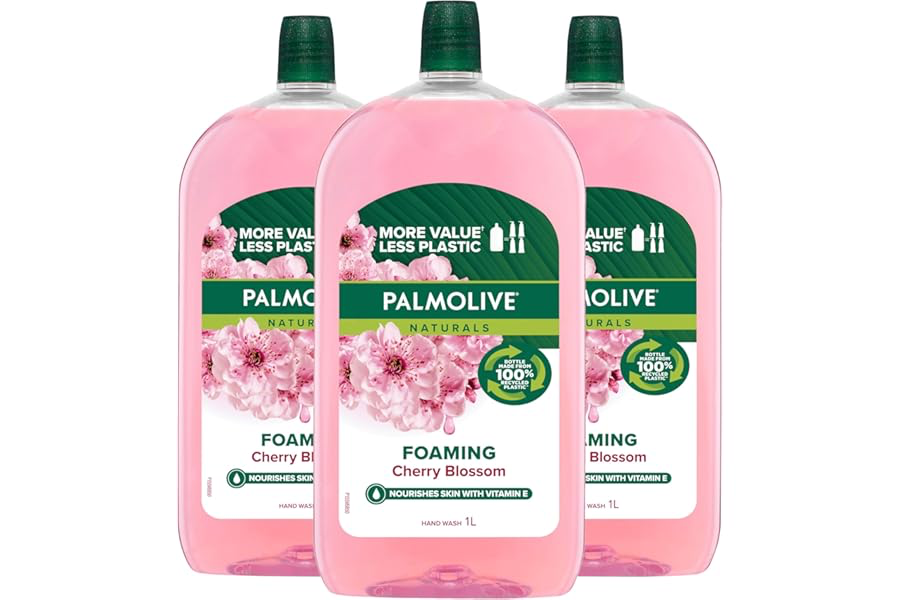 Palmolive Cherry Blossom Foaming Hand Wash 3 x 1L product packaging