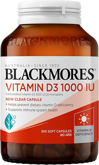 Blackmores Vitamin D3 1,000 IU Capsules product photograph