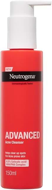 Neutrogena Advanced Acne Face Cleanser 150mL product packaging