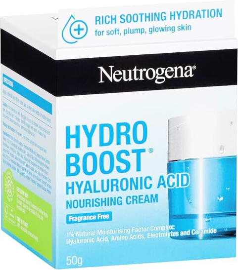 Neutrogena Hydro Boost Hyaluronic Acid Nourishing Face Cream 50g product packaging