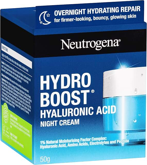 Neutrogena Hydro Boost Hyaluronic Acid Night Face Cream 50g product packaging
