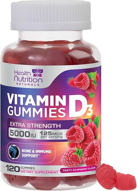 Health Nutrition Naturals Vitamin D3 Gummies 5,000 IU product photograph