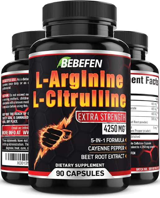 L-Arginine & L-Citrulline with Beet Root — 4,250 mg Listing, 90 Capsules product photograph