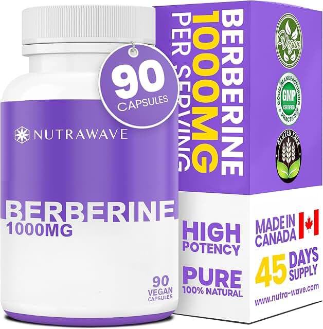Nutrawave PURE Berberine 1000mg per Serving Capsules product photograph