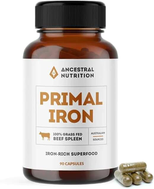 Natural Heme Iron Grass-Fed Beef Spleen Capsules product photograph