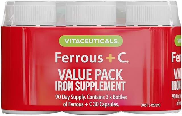 Vitaceuticals Ferrous + C Iron Supplement Value Pack product photograph