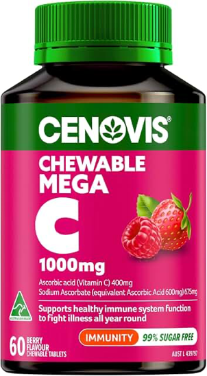 Cenovis Chewable Mega Vitamin C 1,000 mg — Berry, 60 Tablets product photograph
