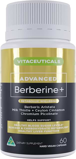 Vitaceuticals Berberine+ with Ceylon Cinnamon, Milk Thistle & Chromium product photograph