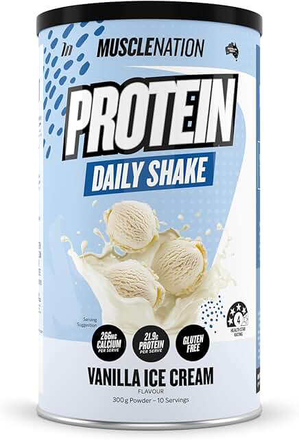Muscle Nation Daily Shake Vanilla Ice Cream Protein Powder product photograph