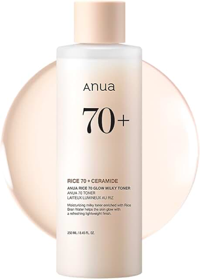 Anua Rice 70 Glow Milky Toner 250ml product photograph