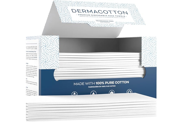 Dermacotton Disposable Cotton Face Towels 80 Count product packaging