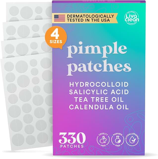 LivaClean Hydrocolloid Face Patches 330 Count product photograph