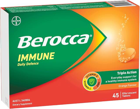 Berocca Immune Daily Defence Orange 45 Effervescent Tablets product photograph