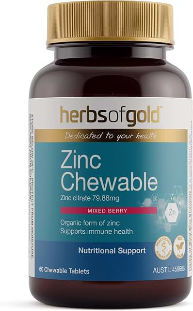 Herbs of Gold Zinc Chewable — 60 Tablets product photograph