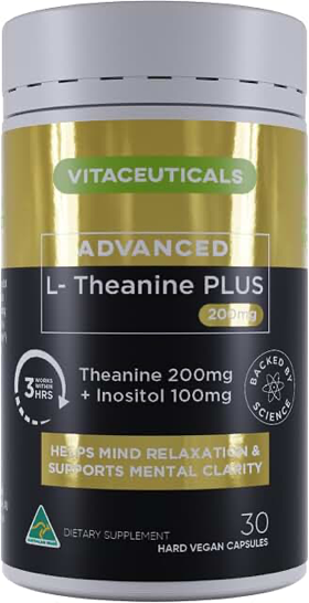Vitaceuticals L-Theanine Plus 30 Capsules product photograph