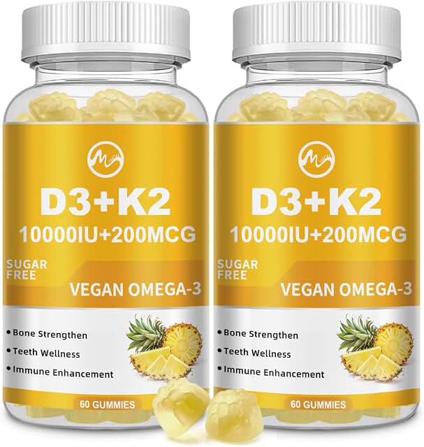 Vitamin D3 10,000 IU + K2 200 mcg Gummies — Multi-Bottle Listing product photograph