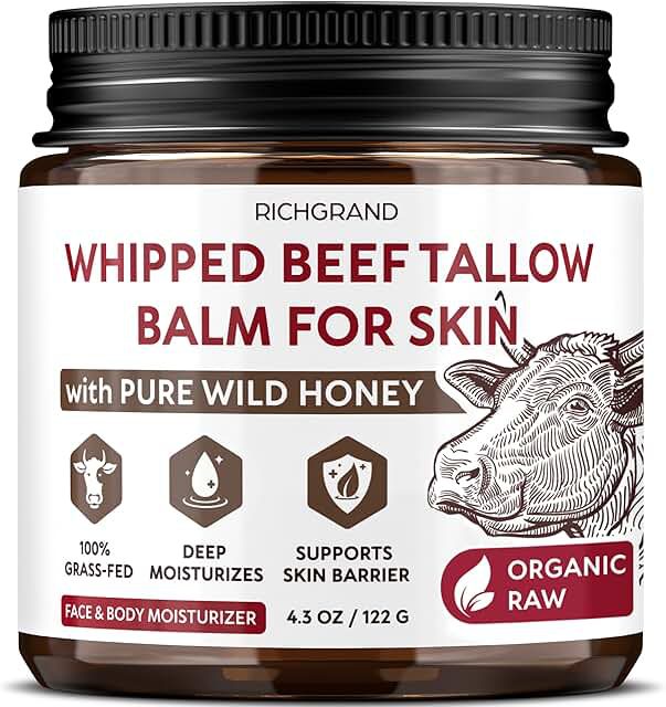 Whipped Beef Tallow Moisturiser with Honey & Beeswax product photograph