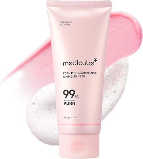 medicube - PDRN Pink Niacinamide Whip Cleanser 120g product packaging